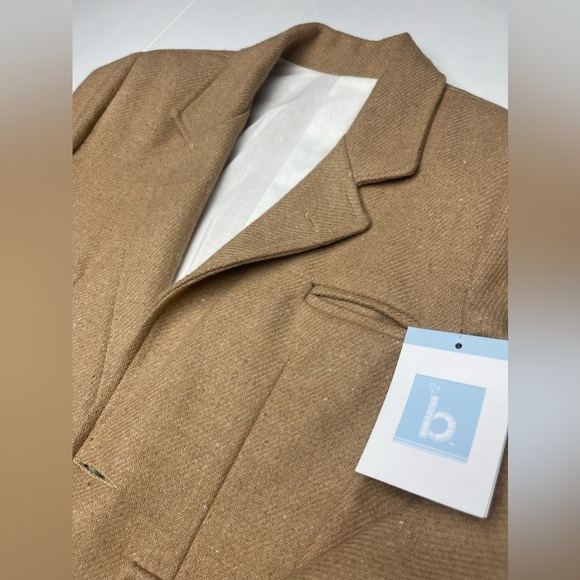 NWT Bella Bliss Wool Blend Camel Blazer Jacket Size 7 - Picture 6 of 11